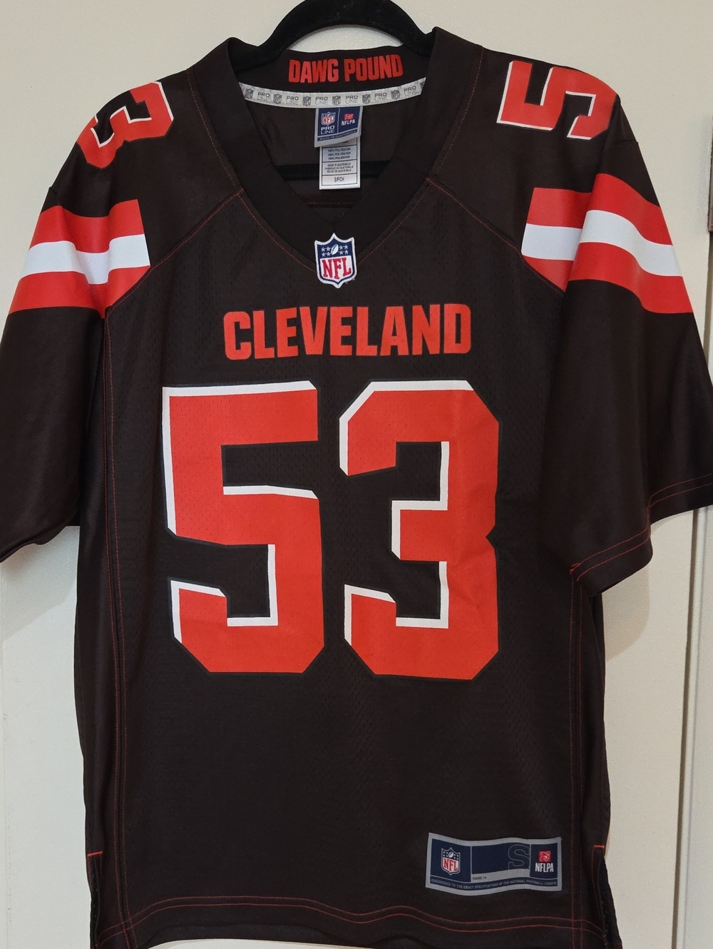 NFL Pro Line NFLPA Schobert #53 Cleveland Browns Men's Jersey Size Small